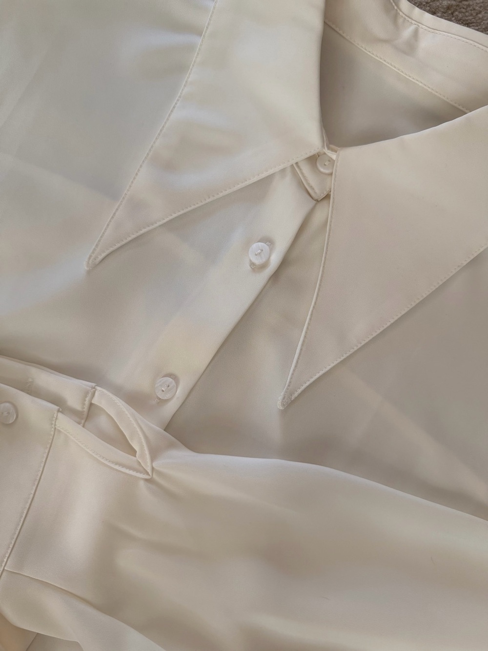Cream Button-Up Shirt - Picture 2 of 6